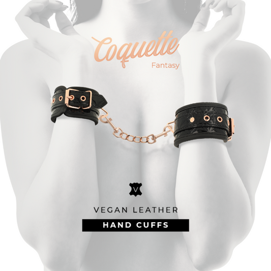 COQUETTE CHIC DESIRE - BLACK EDITION HANDCUFFS WITH NEOPRENE LINING