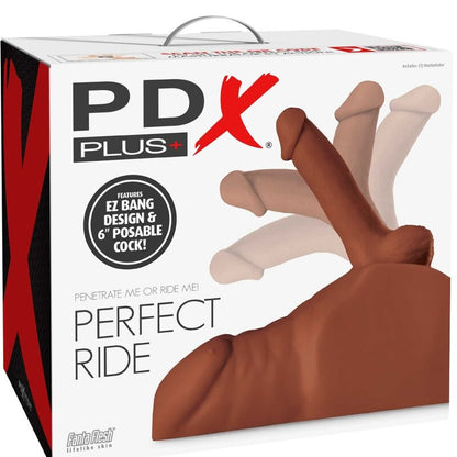 PDX PLUS - PERFECT RIDE MASTURBATOR PENIS AND ANUS BROWN