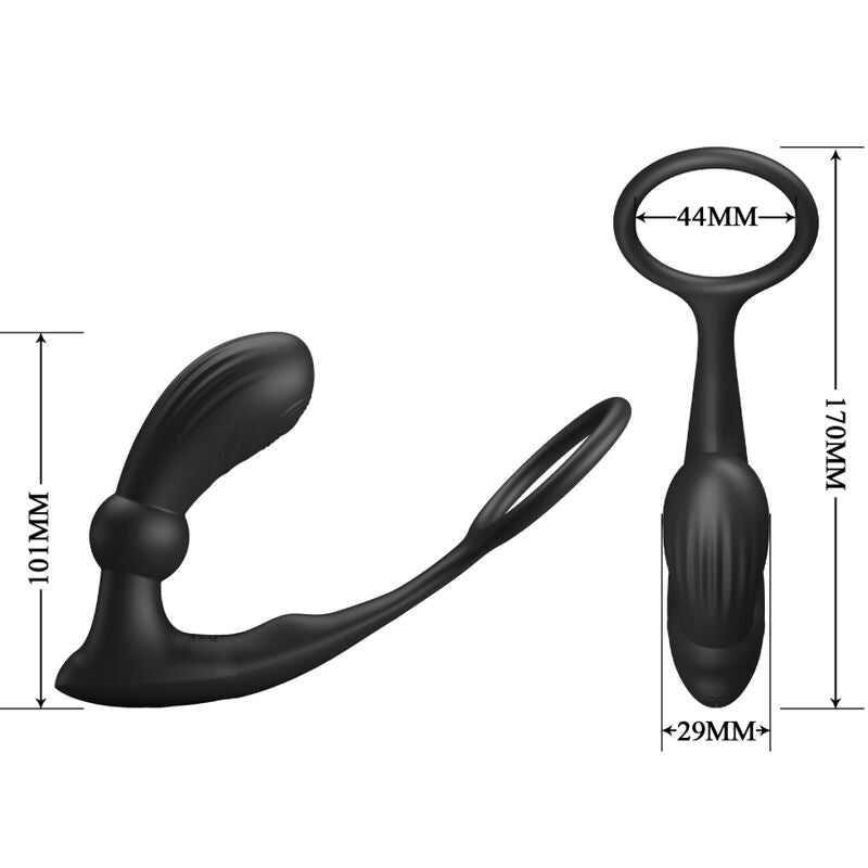 PRETTY LOVE - WARREN BLACK ANAL RING & VIBRATOR