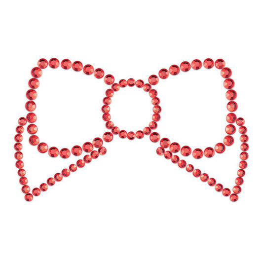 BIJOUX - MIMI BOW RED NIPPLE COVERS.