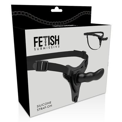 FETISH SUBMISSIVE HARNESS - BLACK SILICONE G-SPOT 16 CM