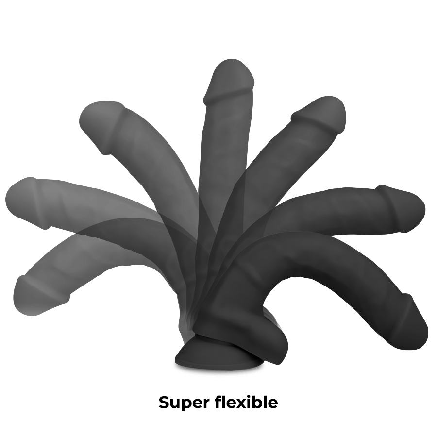 COCK MILLER - SILICONE DENSITY COCKSIL ARTICULABLE BLACK 13 CM