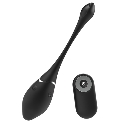 BLACK&SILVER - JENELL RECHARGEABLE VIBRATING EGG